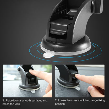 Adjustable Telescopic Car Phone Holder: Suction Cup Dashboard Mount