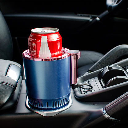 2-in-1 Smart Car Cup Holder: 12V Heating & Cooling with Digital Temperature Display