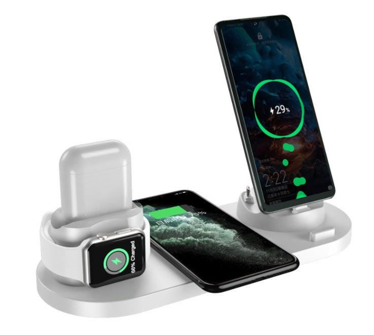 6-in-1 Wireless Charging Dock: Fast Charger for iPhone, Phone, and Watch