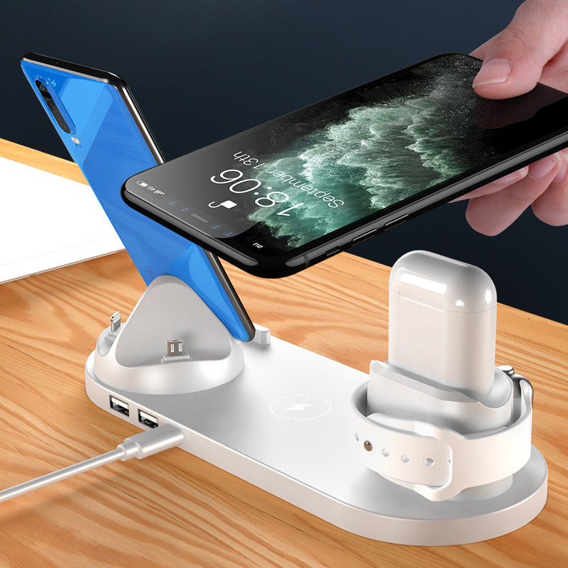 6-in-1 Wireless Charging Dock: Fast Charger for iPhone, Phone, and Watch